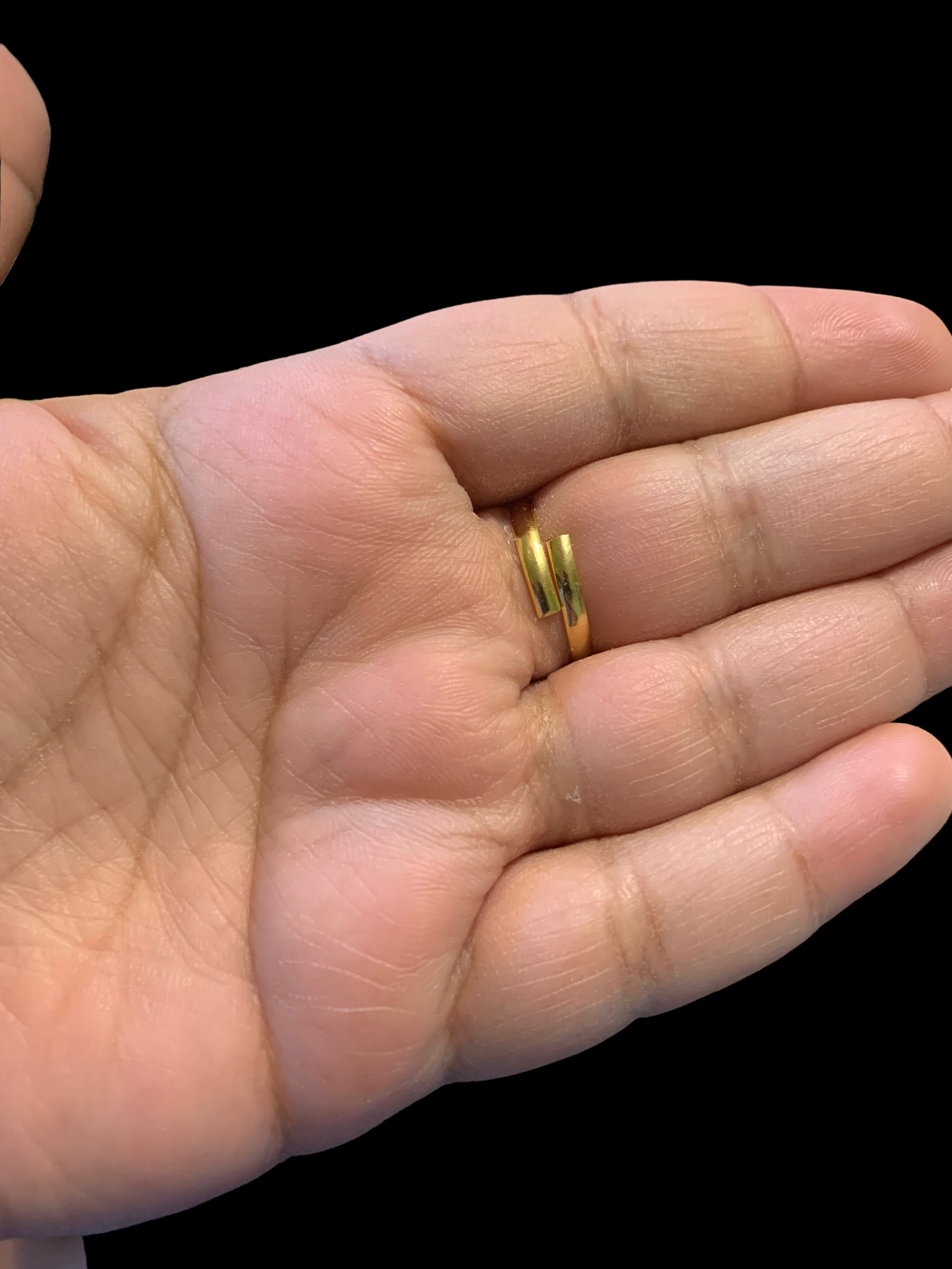 DJR80 Gold plated square ring- clear (READY TO SHIP)