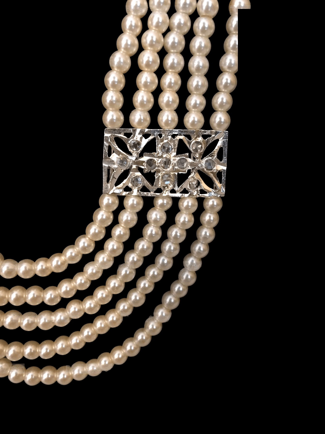 IZA silver plated long necklace with earrings (SHIPS IN 2 WEEKS )