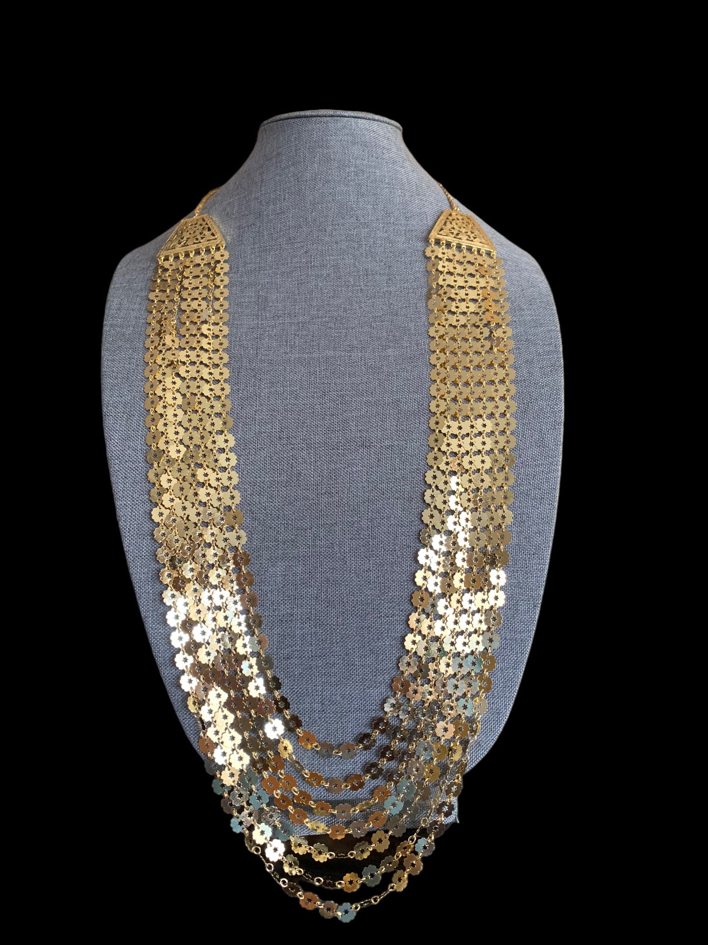 LN203 Chandan haar necklace in gold plating (READY TO SHIP )