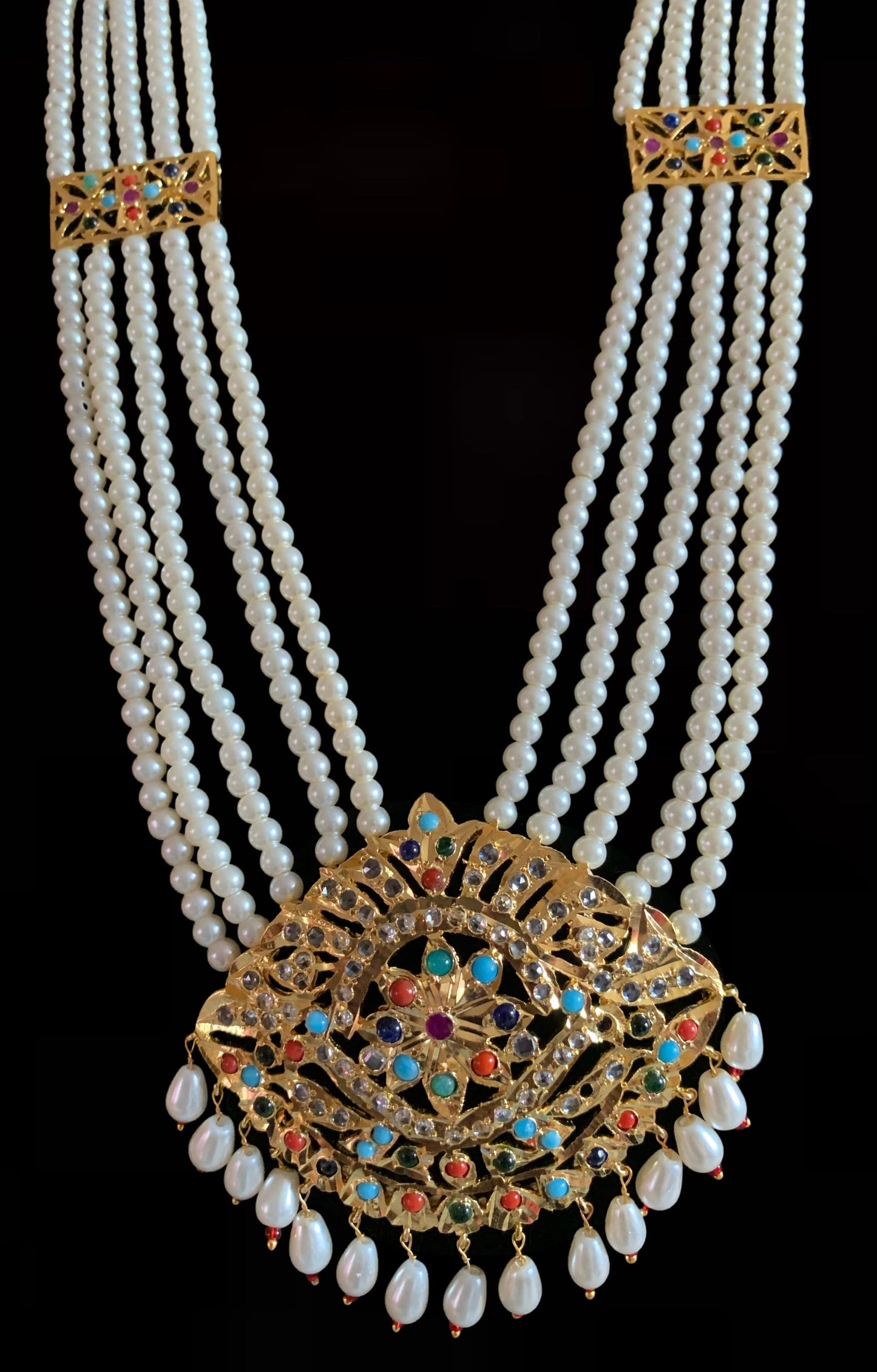 LN76 Larissa navratan rani haar with earrings (READY TO SHIP )