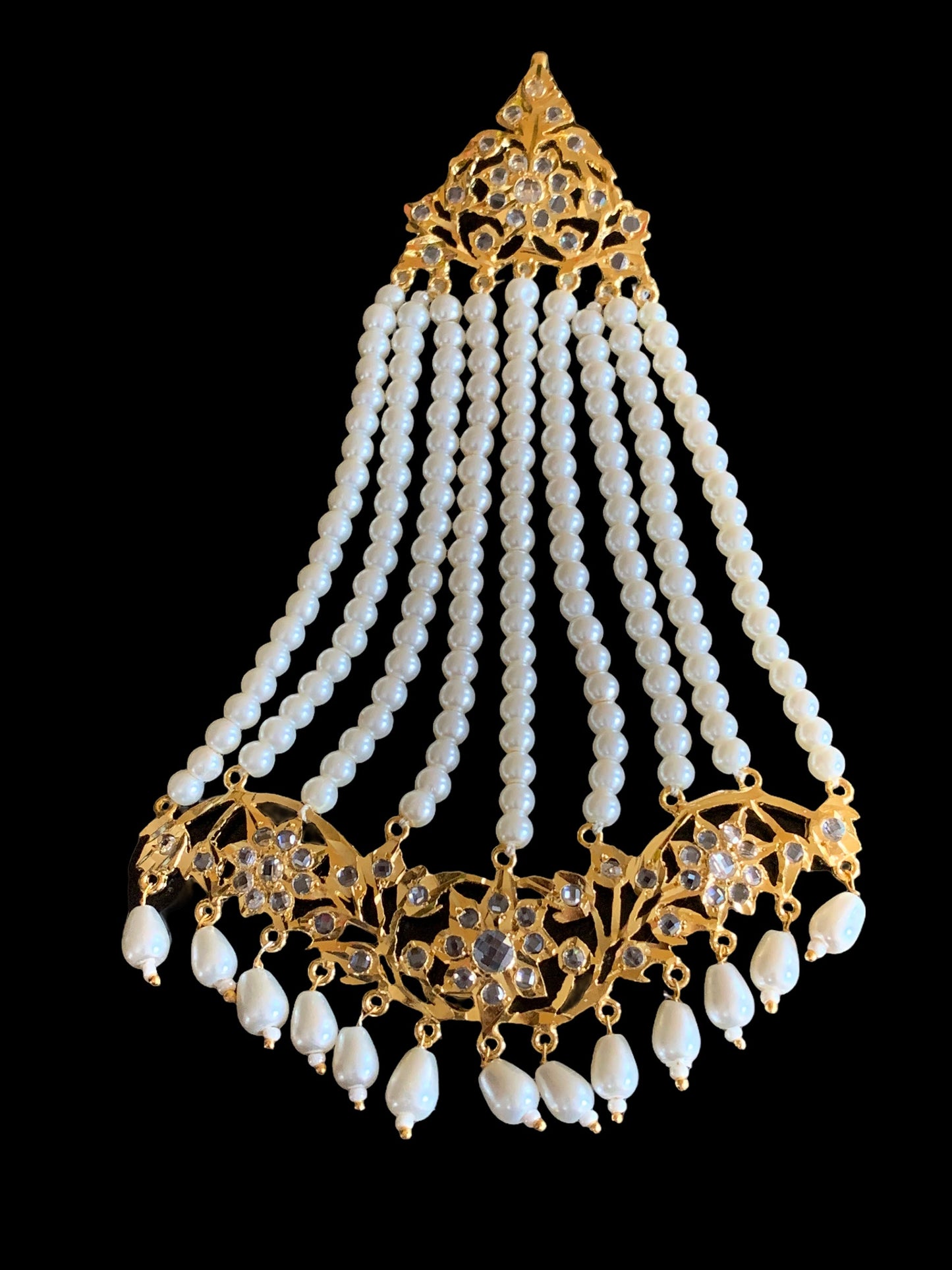 DJHR59 Abira jhoomar in pearls ( SHIPS IN 4 WEEKS )