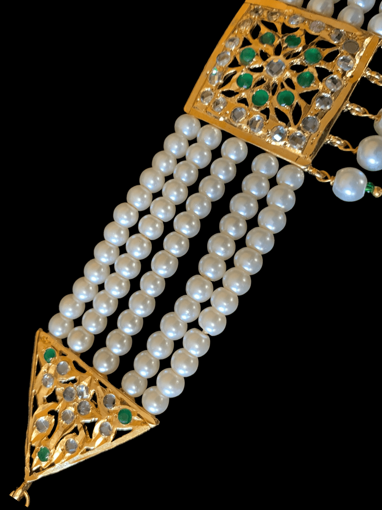 B69 Ariha emerald pearl bracelet ( READY TO SHIP )