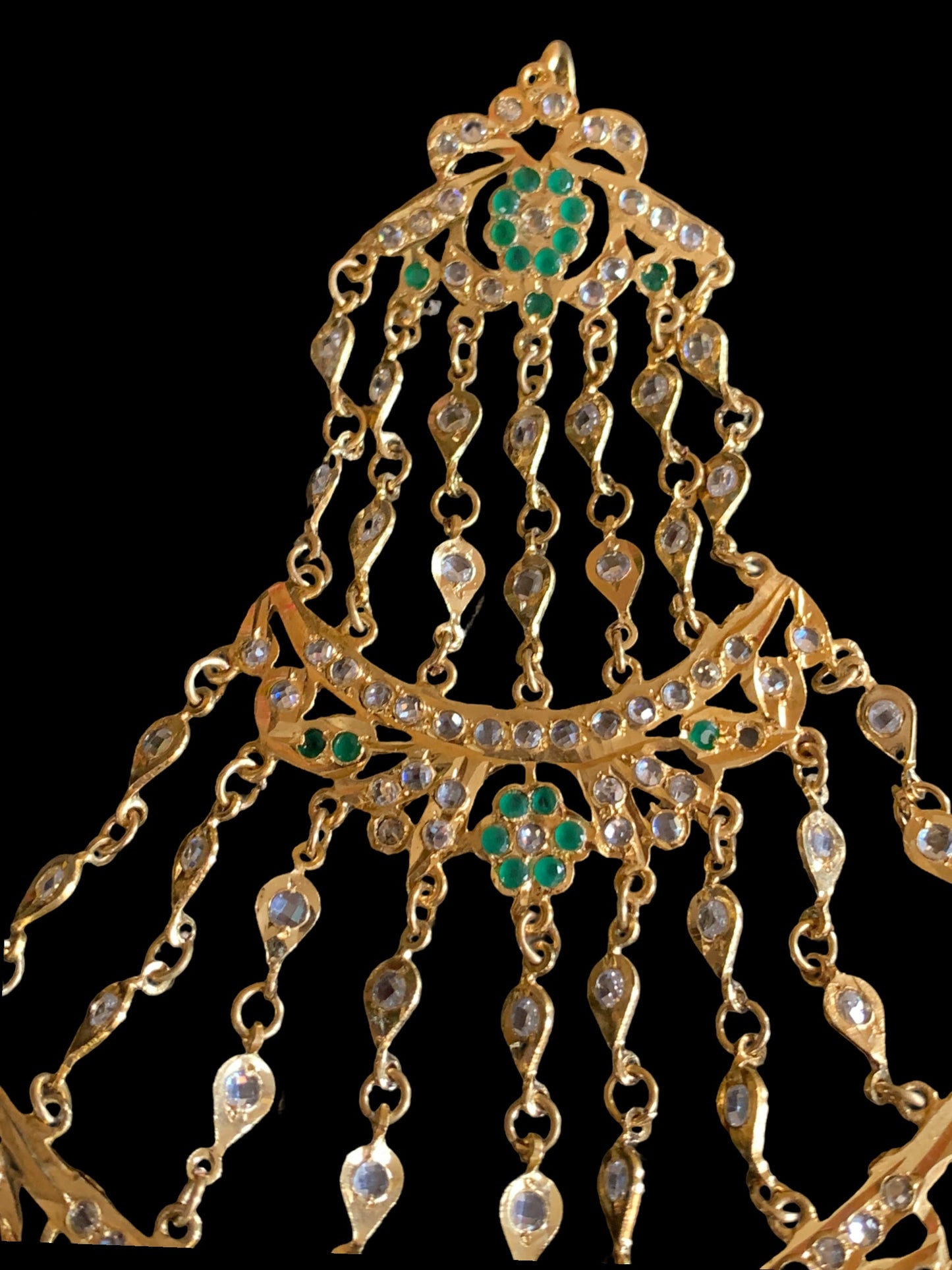 DJHR60 ANAITA Jhoomar in emerald ( SHIPS IN 2 WEEKS )