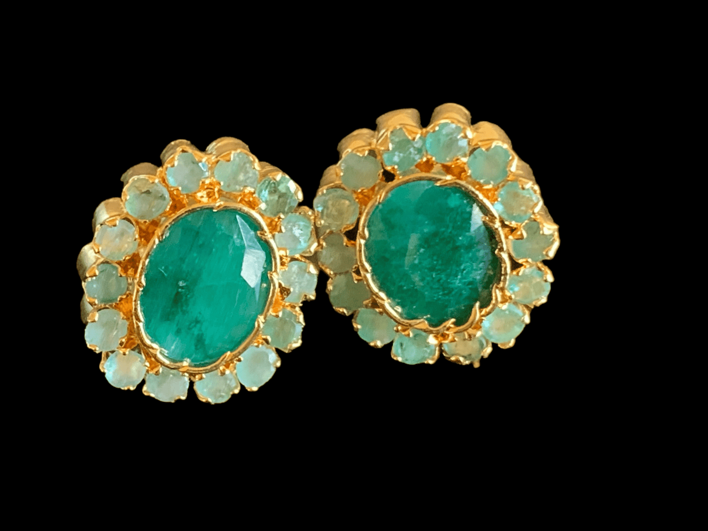 PS459 Pendant set with emerald ( READY TO SHIP )