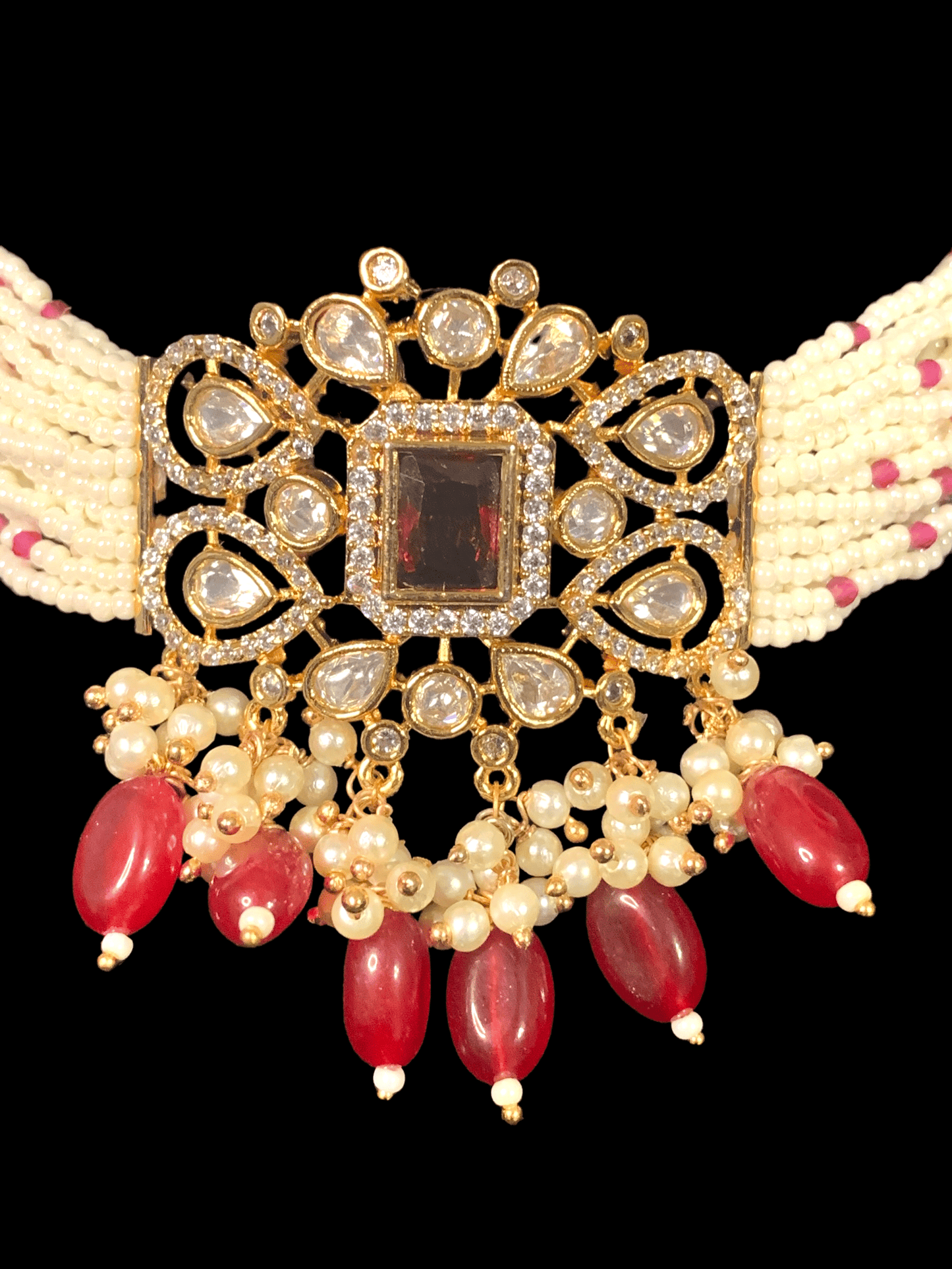 C170 polki choker in ruby ( READY TO SHIP )