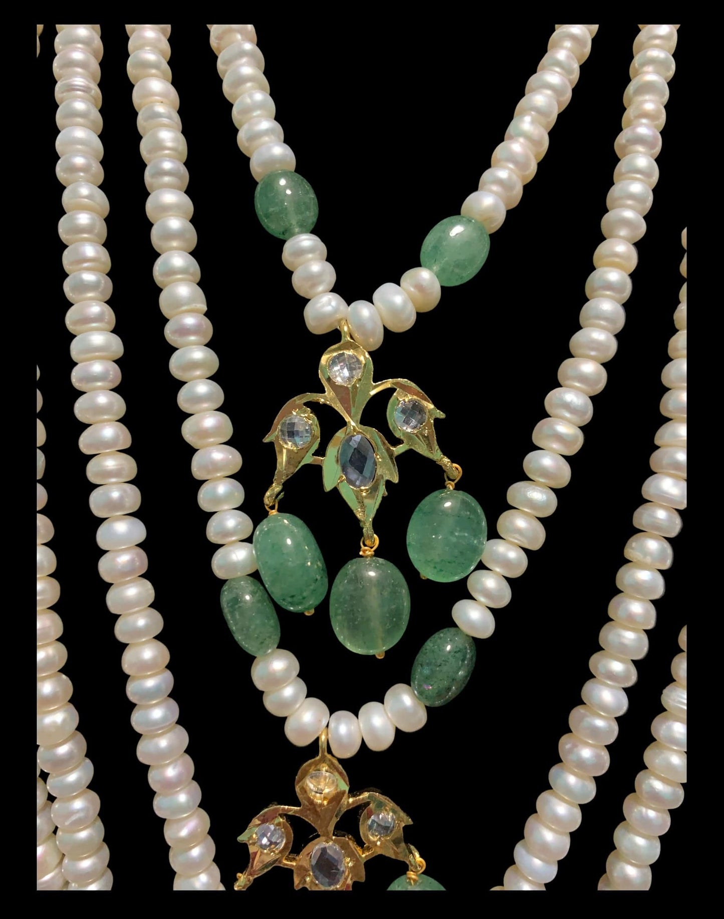 SAT35 Hyderabadi satlada in Zambian emeralds ( SHIPS IN 2 WEEKS )
