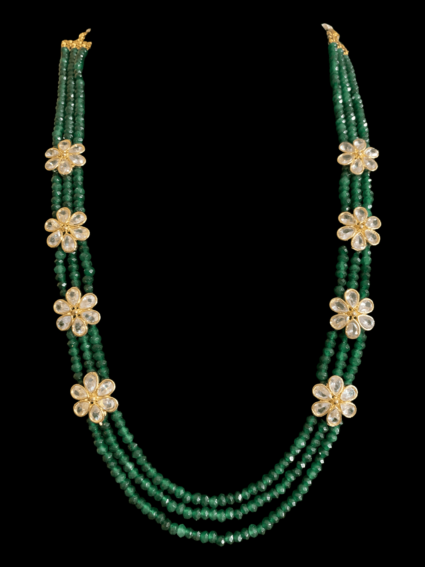 LN6 Siya multipendant necklace - green ( SHIPS IN 4 WEEKS )