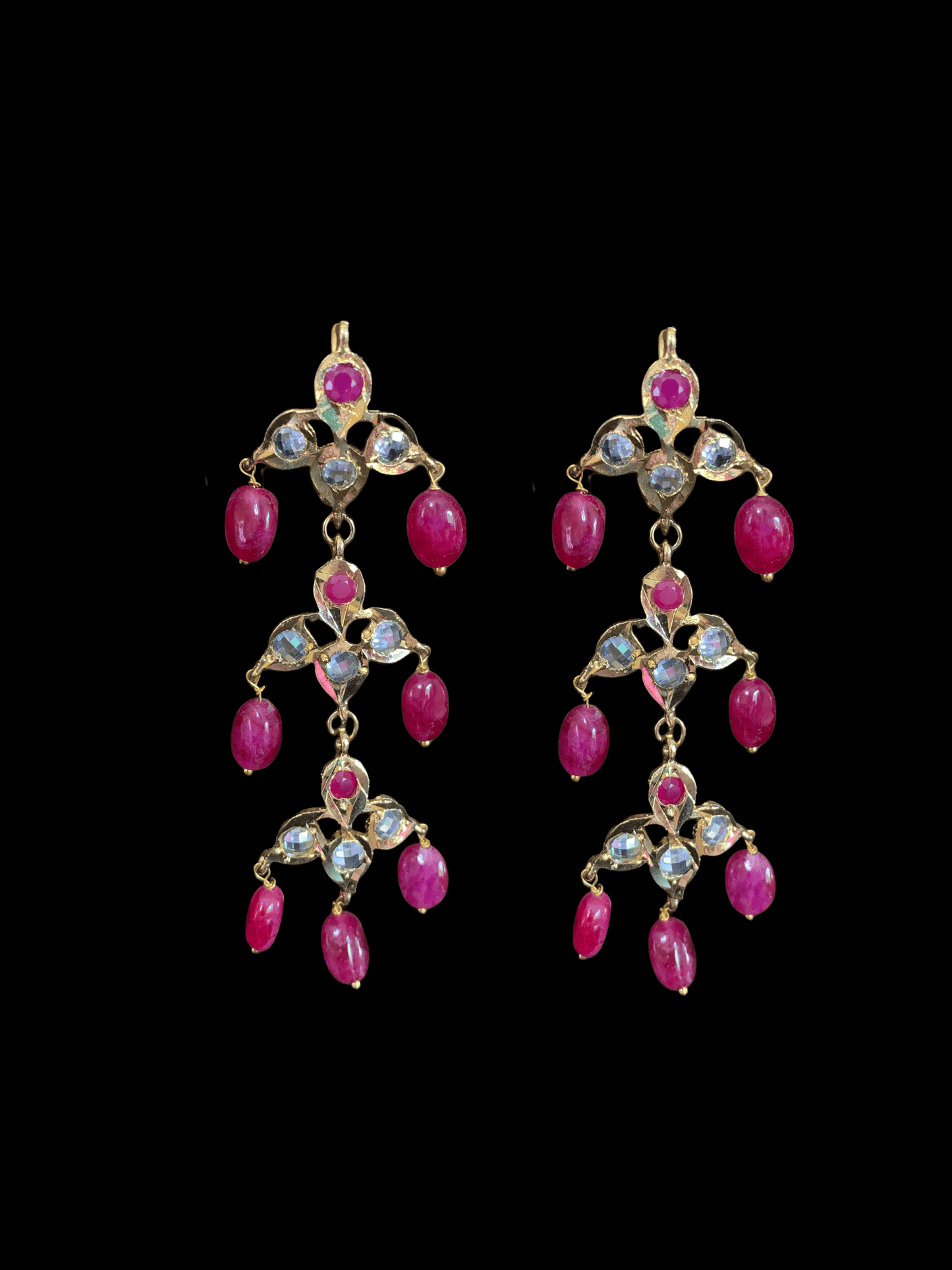 SAT18 Insia Hyderabadi satlada in fresh water pearls and rubies( SHIPS IN 4 WEEKS   )