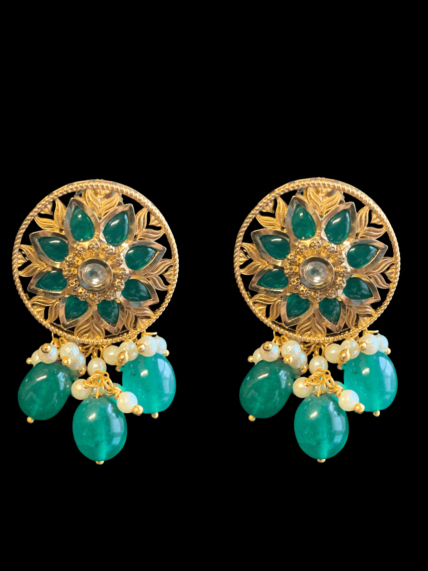 C143 Barzah polki choker( green ) ( READY TO SHIP)
