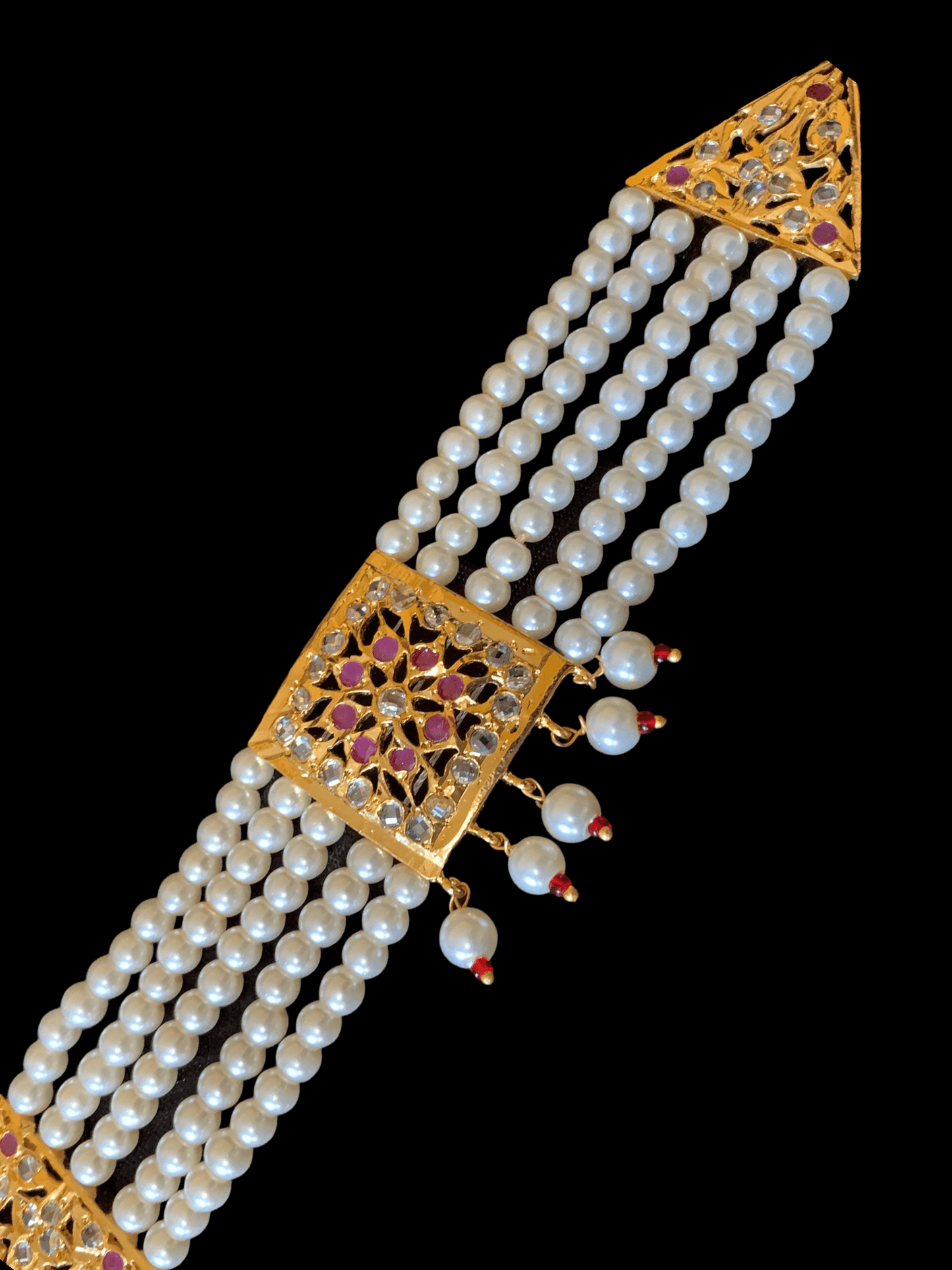B70 Ariha pearl bracelet - ruby ( READY TO SHIP )