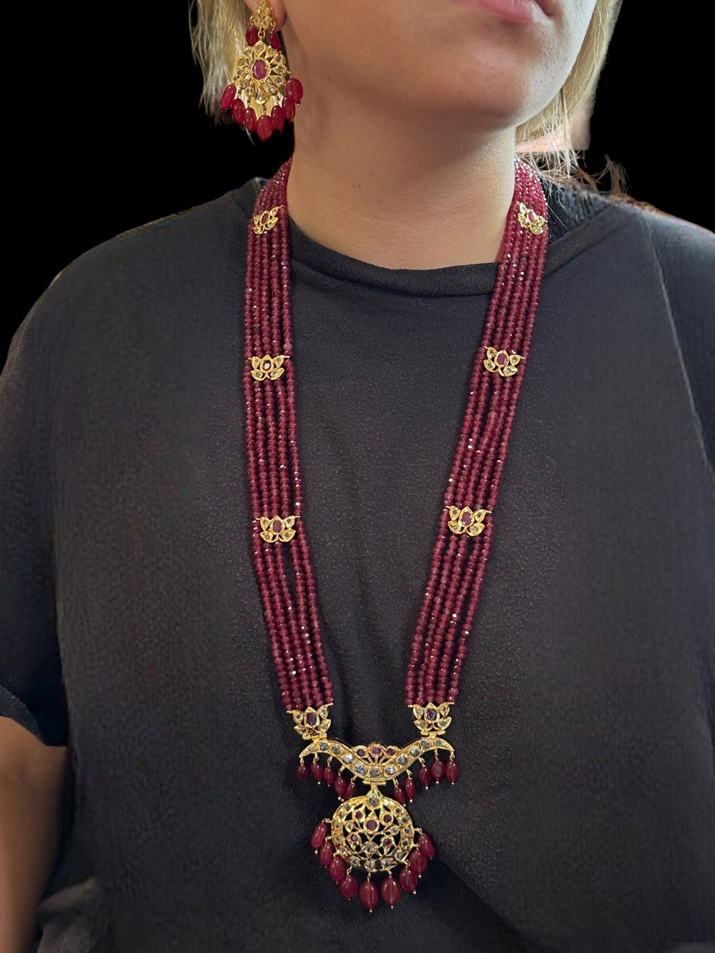 DLN15 Tanisha rani haar with earrings ( READY TO SHIP )