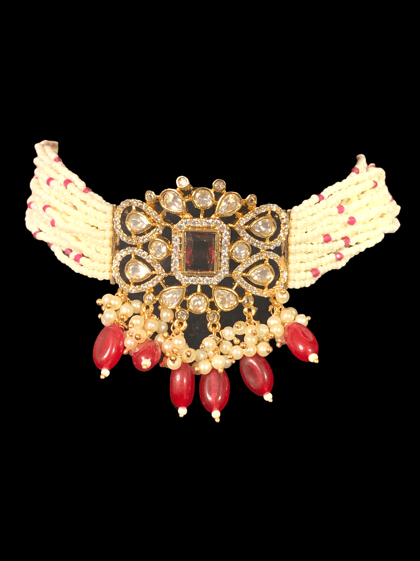 C170 polki choker in ruby ( READY TO SHIP )