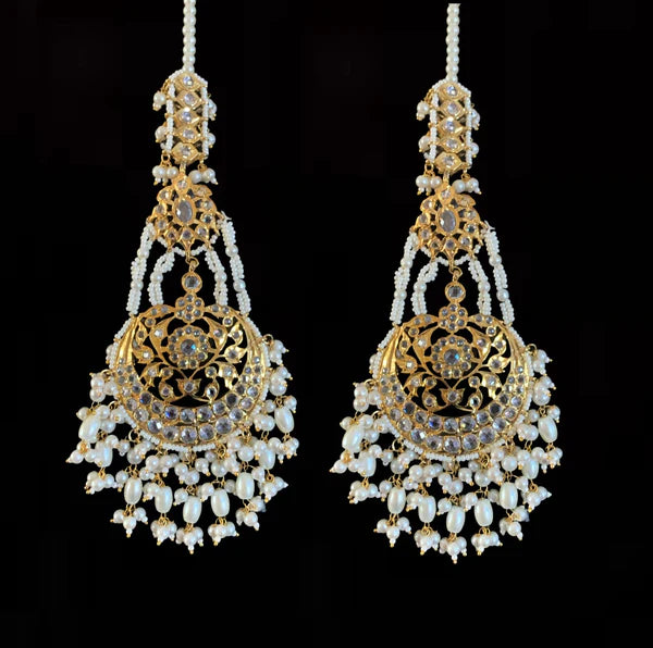 Romana earrings tika in pearls ( SHIPS IN 4 WEEKS )