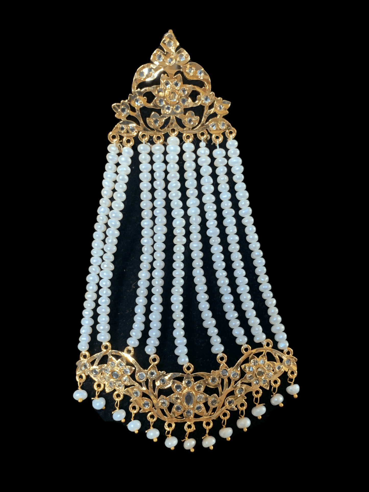 DJHR9 Abira jhoomar in fresh water pearls ( SHIPS IN 4 WEEKS )