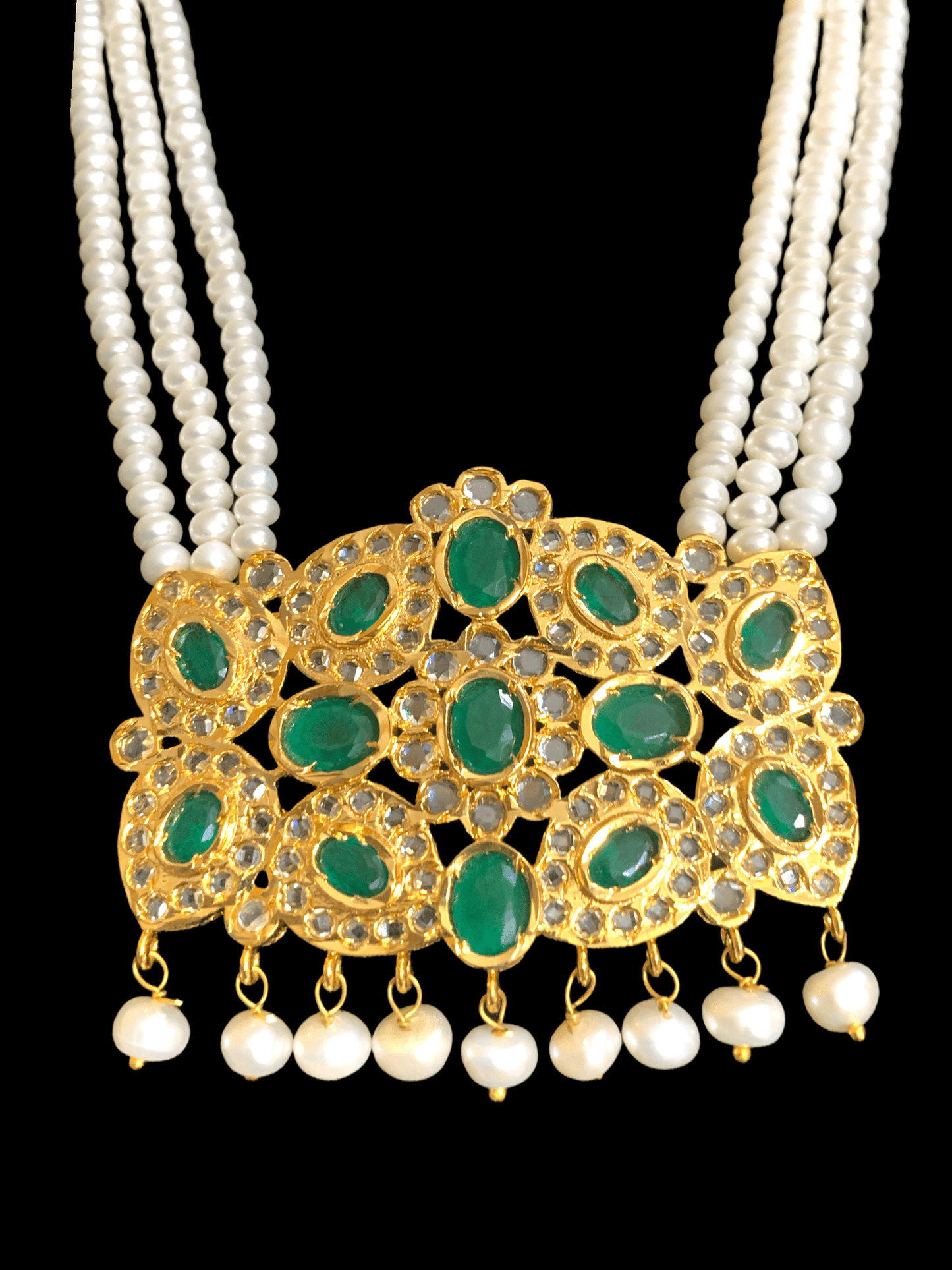 LN21 Sharnaz fresh water pearl necklace in green ( READY TO SHIP)