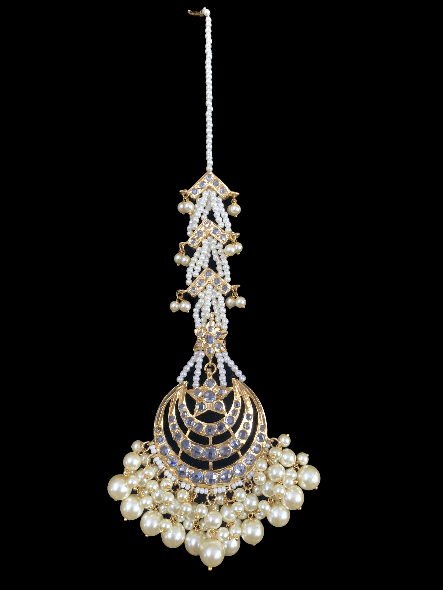 DJET28 Tahura earrings tika in pearls ( READY TO SHIP )