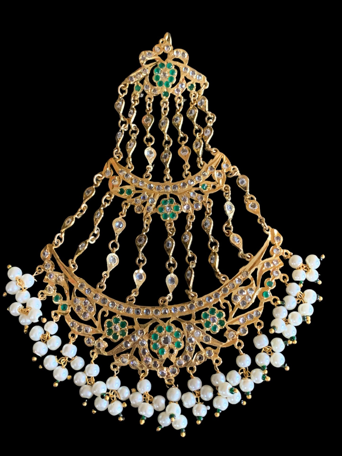 DJHR60 ANAITA Jhoomar in emerald ( SHIPS IN 2 WEEKS )