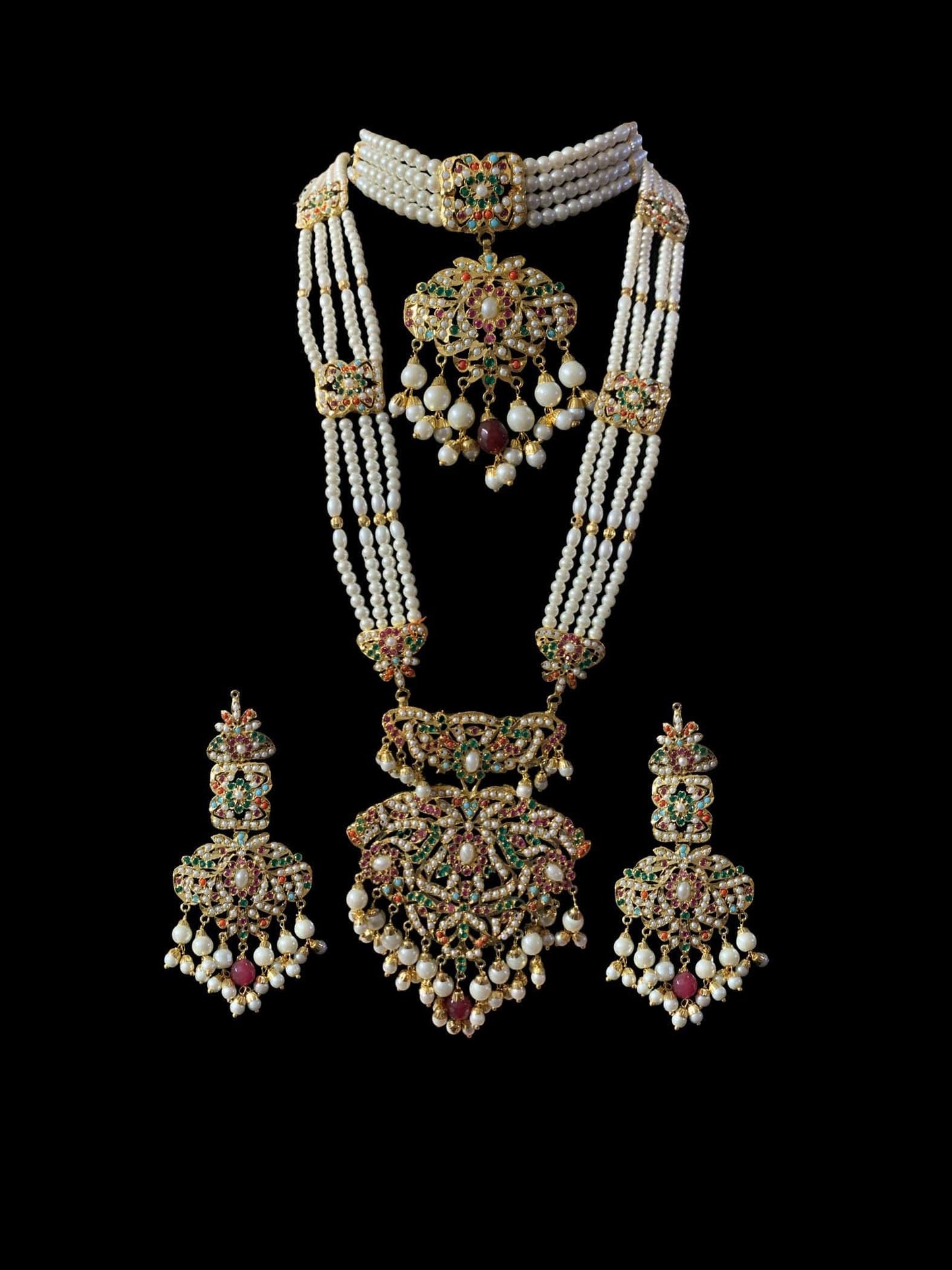 Filza navratan bridal set ( SHIPS IN 4 WEEKS )
