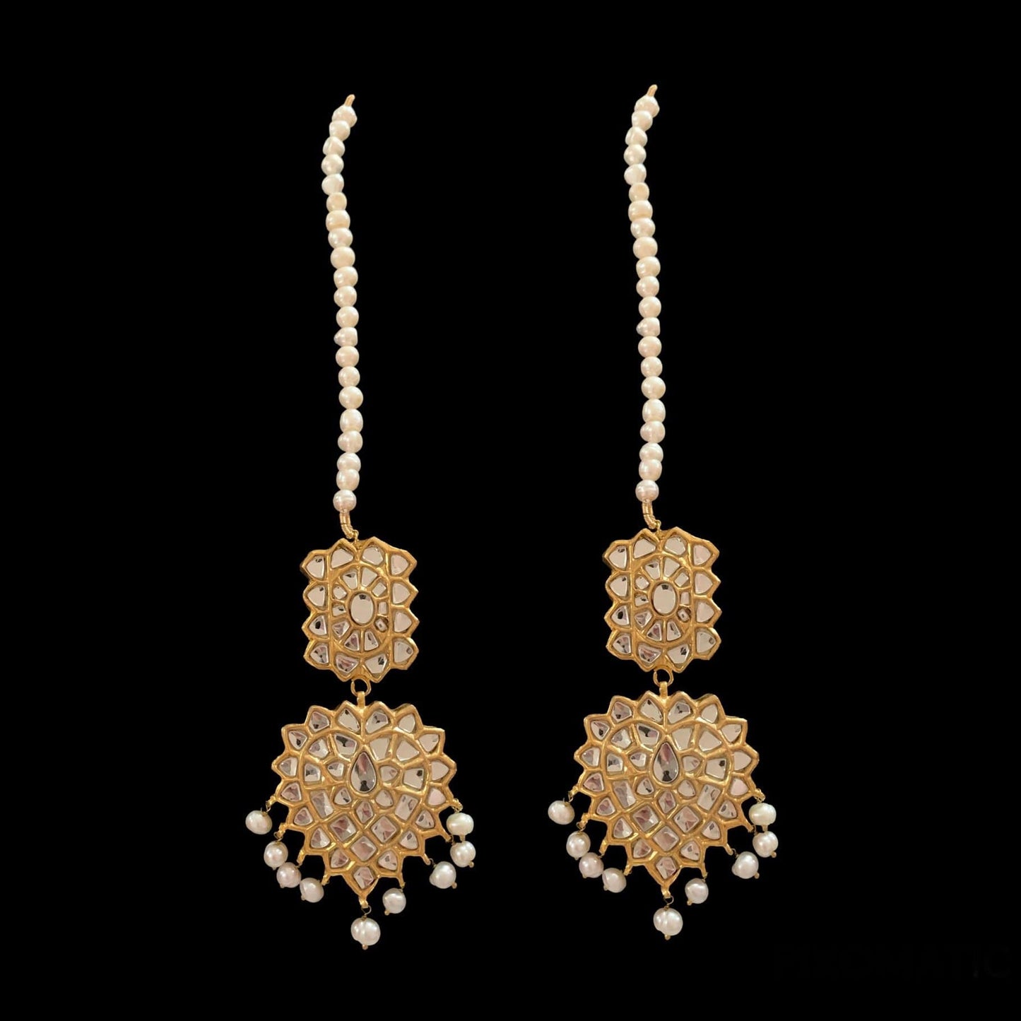 C73 Zara kundan choker in fresh water pearls ( READY TO SHIP )