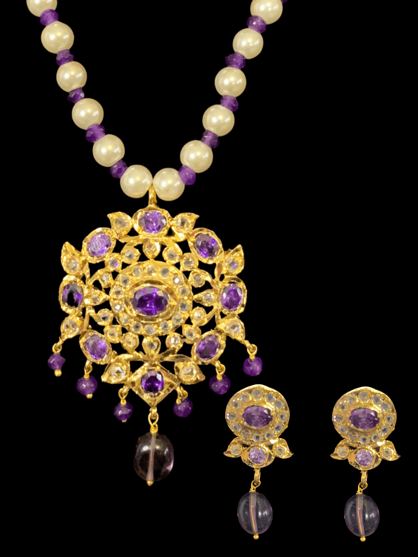 PS432 Ammara pendant set in amethsyt ( READY TO SHIP )