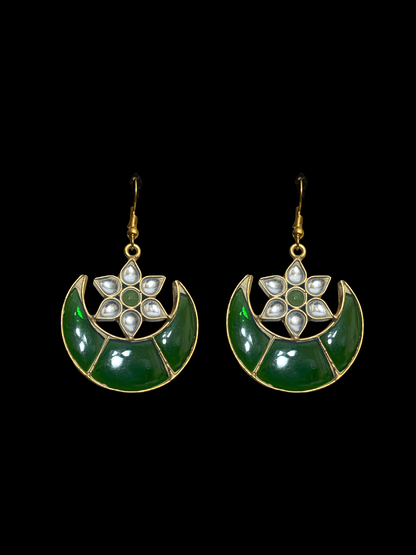 DER244 Niswa farshi kundan earrings (READY TO SHIP )