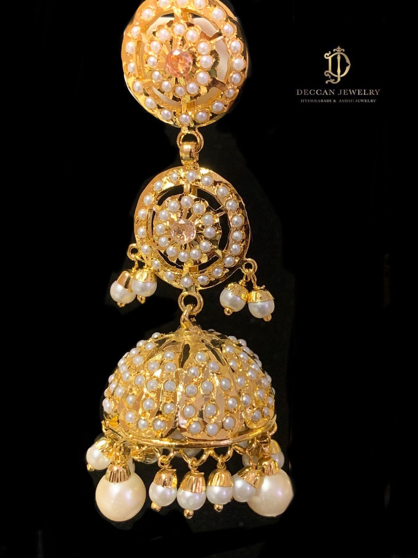 DER362 Hira jhumka ( READY TO SHIP )