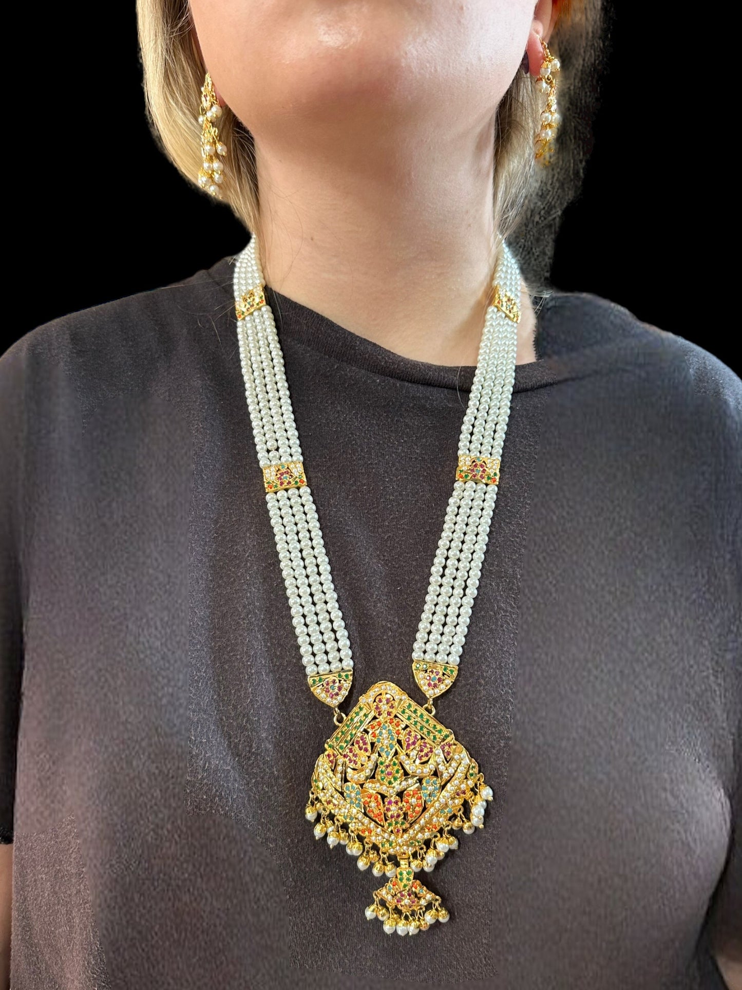 DLN12 Mehwish jadau Rani haar - Navratan ( READY TO SHIP )