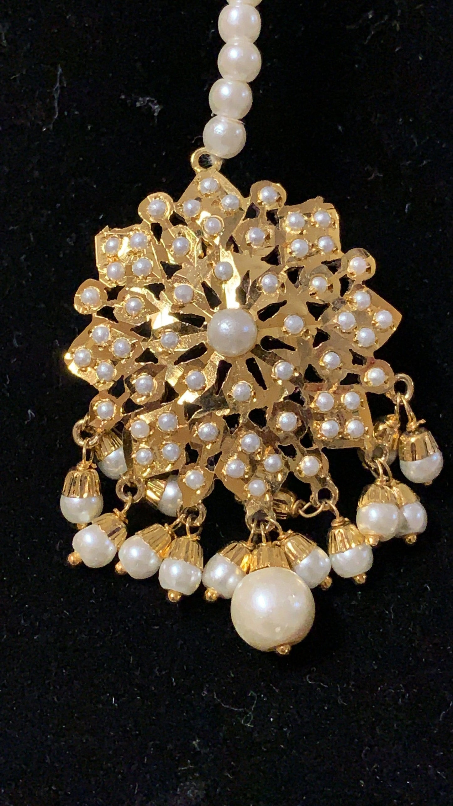 DLN76 Sehba pearl rani haar (SHIPS IN 2 WEEKS )