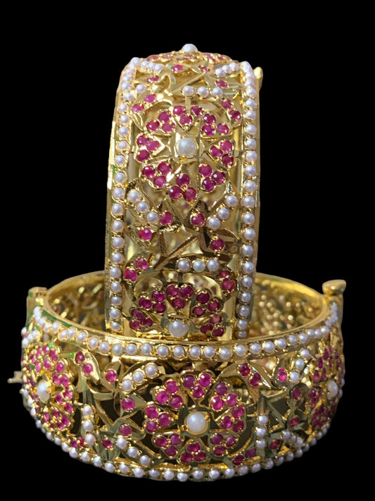 B139 Alea jadau bangles in rubies ( READY TO SHIP )