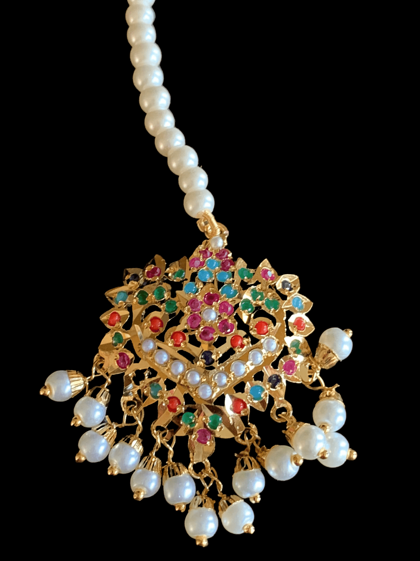 DJTK41 Mehwish jadau tika ( NAVRATAN ) ( READY TO SHIP )