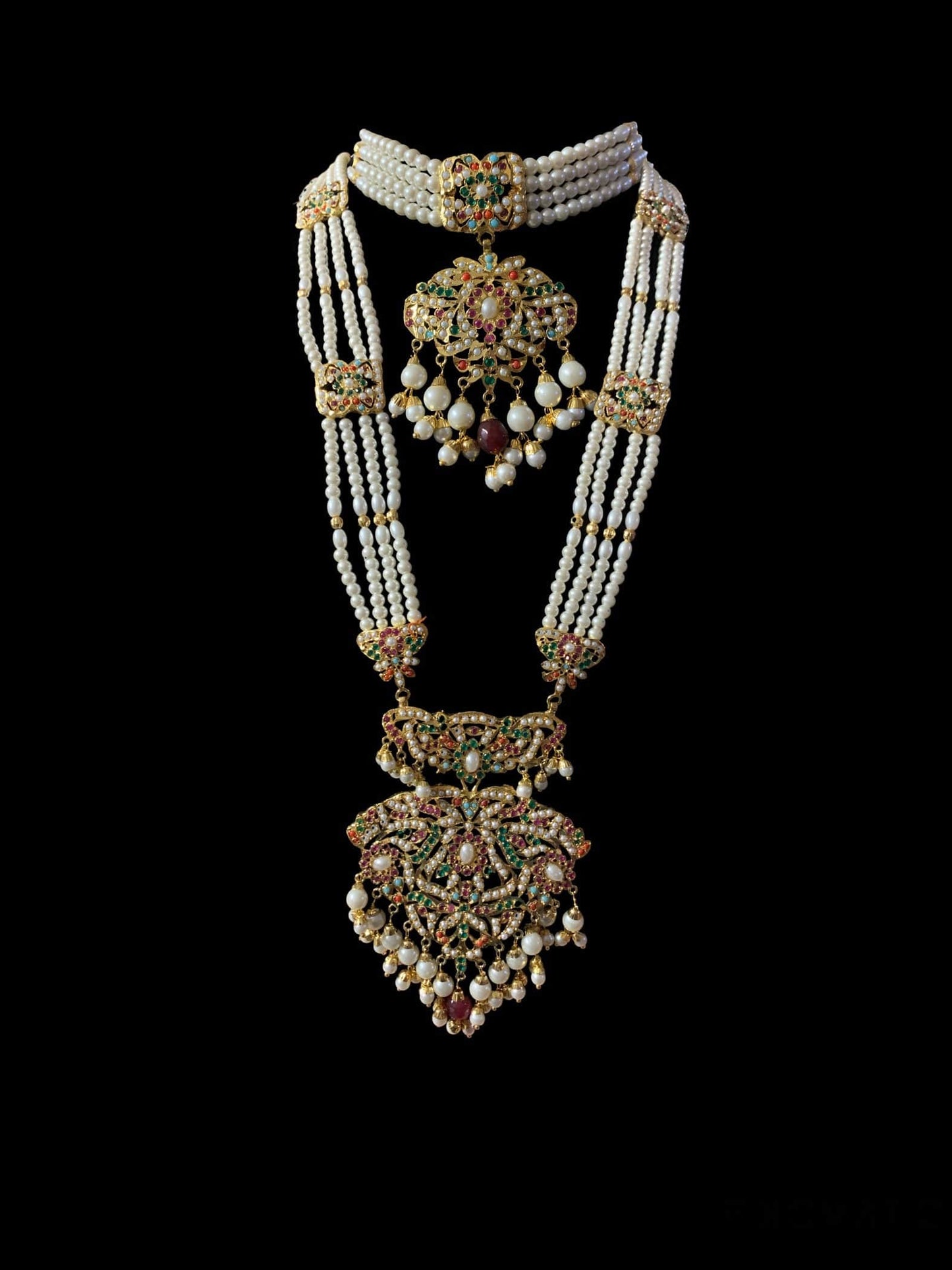 Filza navratan bridal set ( SHIPS IN 4 WEEKS )
