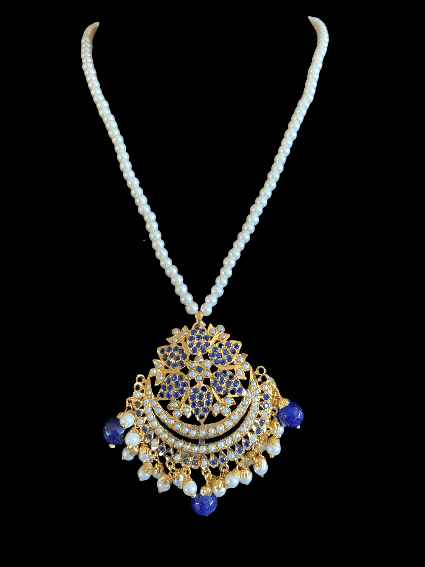 PS415 Mohini pendant set ( sapphire )READY TO SHIP
