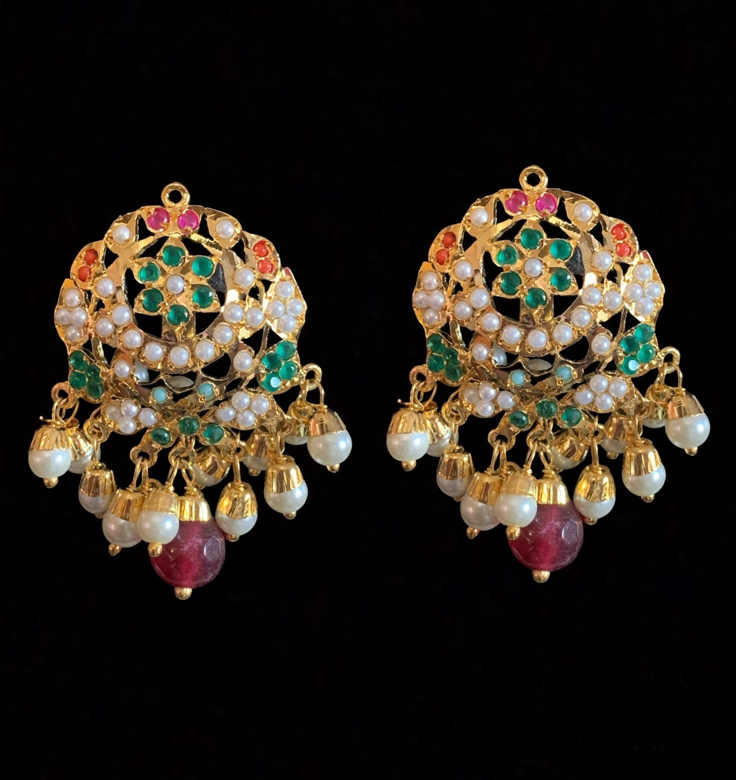 NS180 Ava short necklace set in Navratan ( SHIPS IN 3 WEEKS )