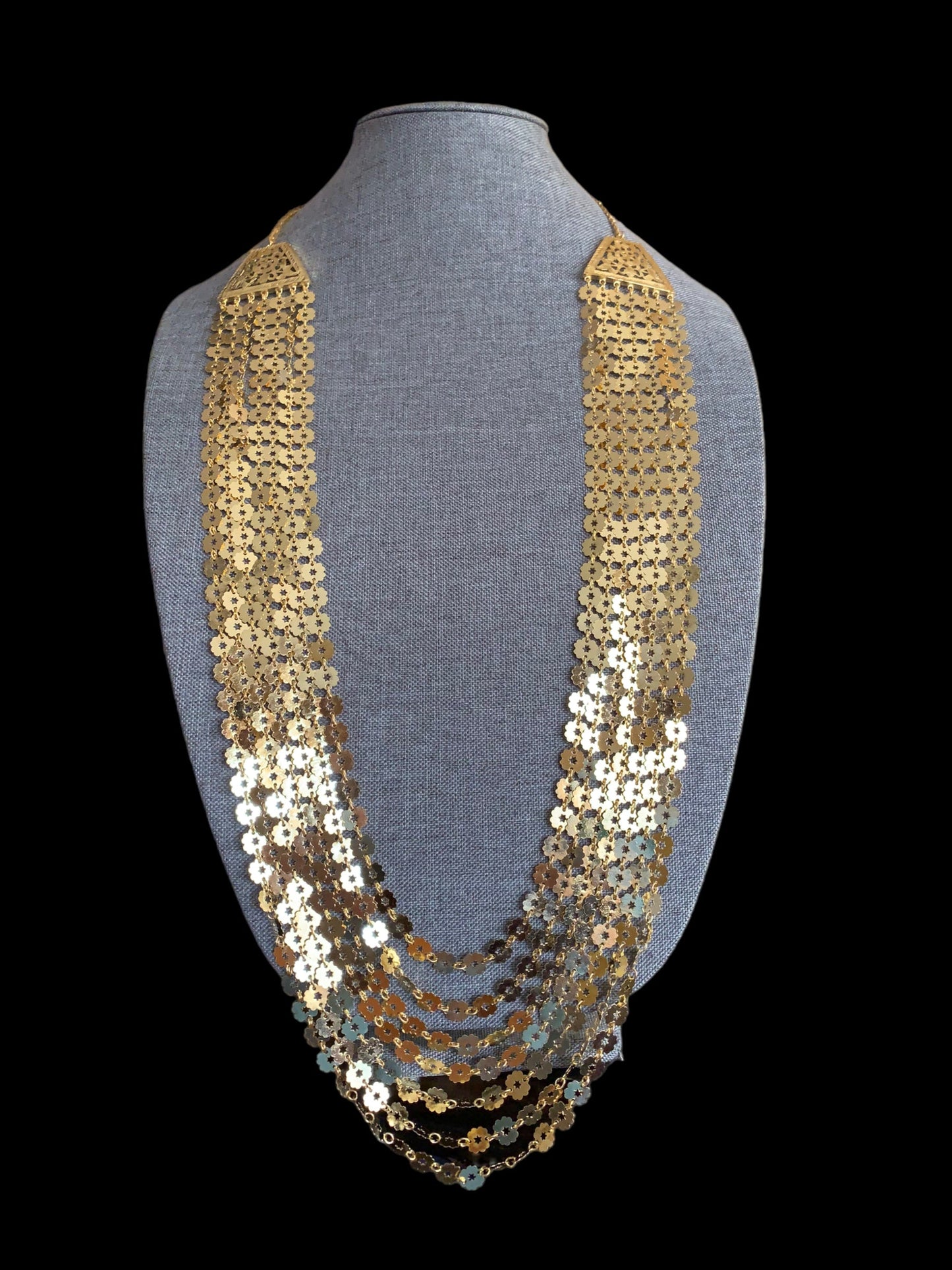LN203 Chandan haar necklace in gold plating (READY TO SHIP )