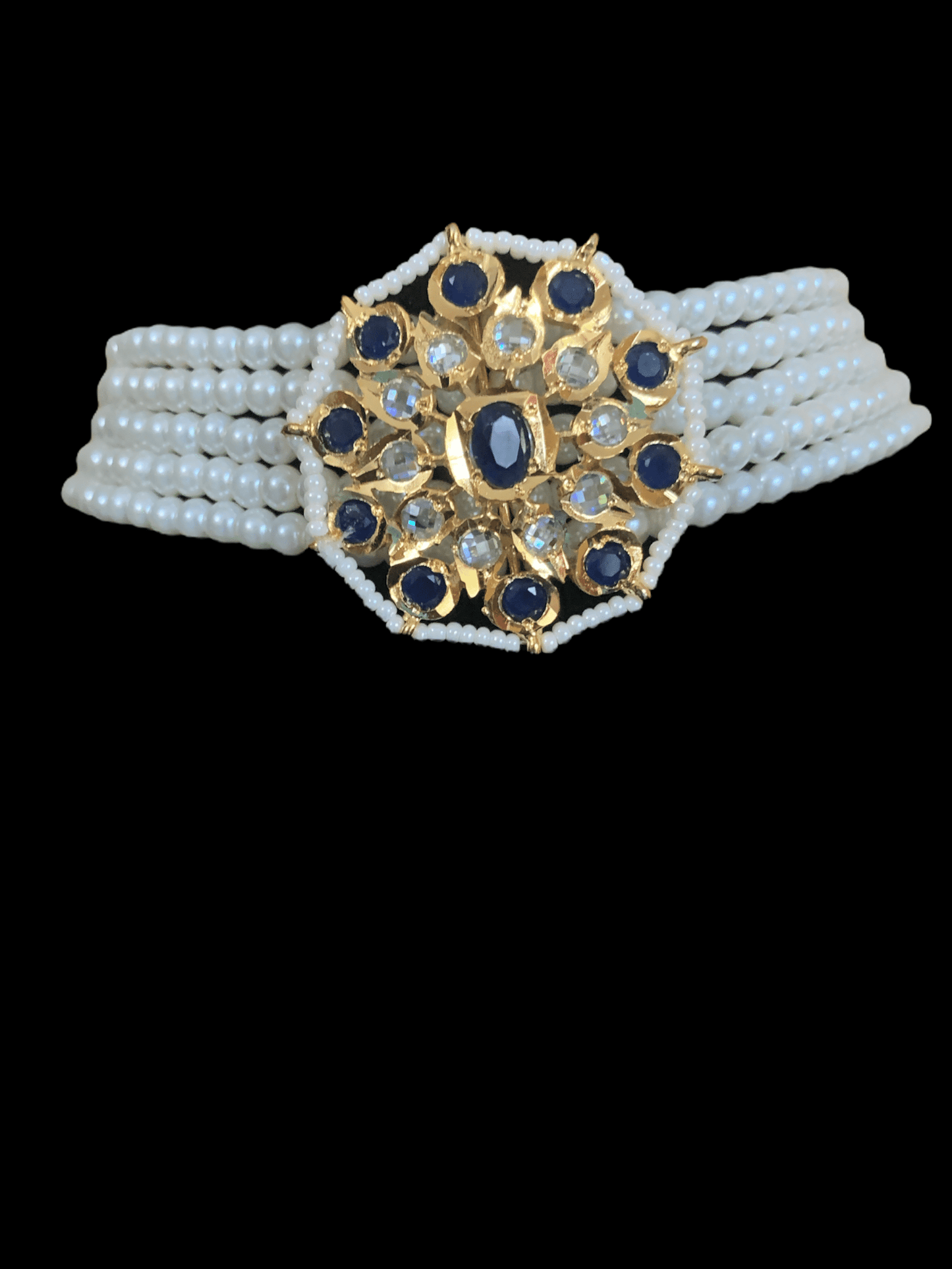 C160 Amra choker set - blue ( SHIPS IN 4 WEEKS )