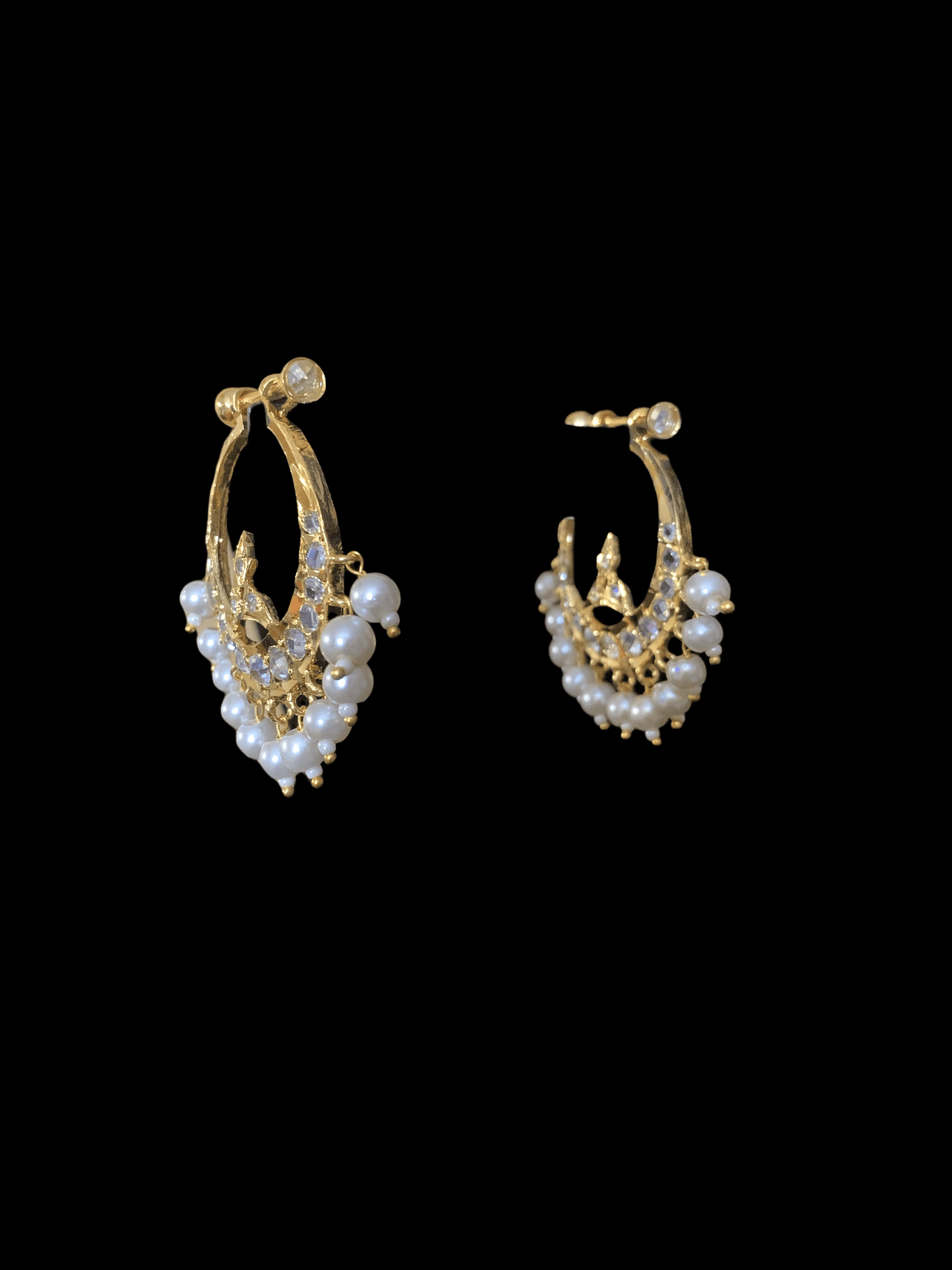 DER97 Hosna gold plated chandbali (SHIPS IN 4 WEEKS)