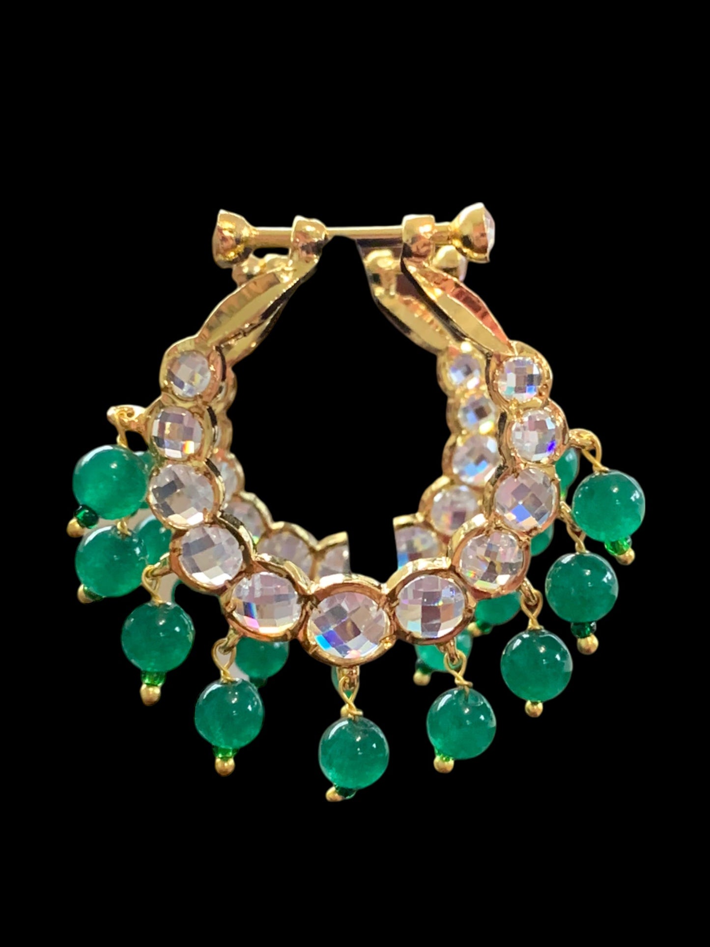 DER411 Chandni l Hyderabadi chandbali (READY TO SHIP )
