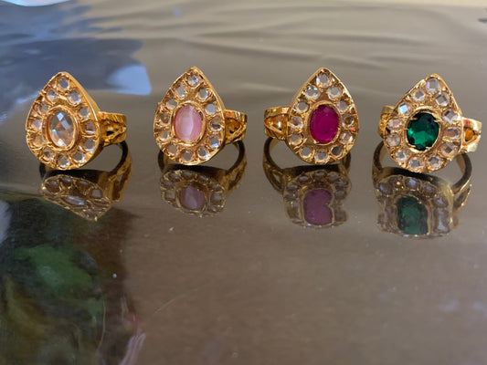 DJR15 Cz polki  ring ( READY TO SHIP)