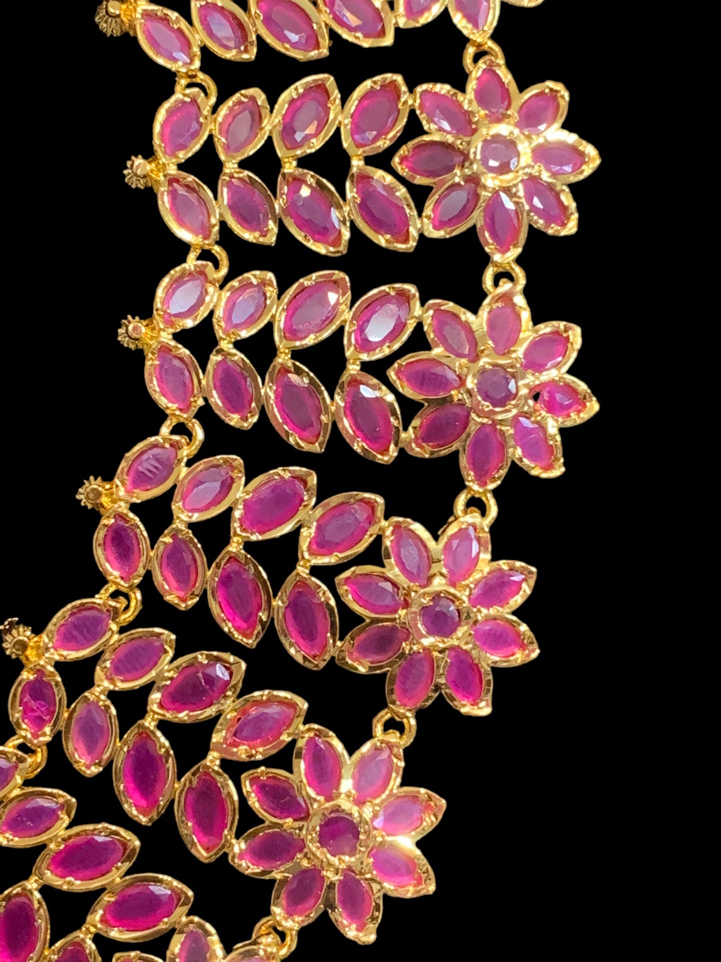 NS367 MIZAN Hyderabadi gold plated necklace set ( READY TO SHIP )