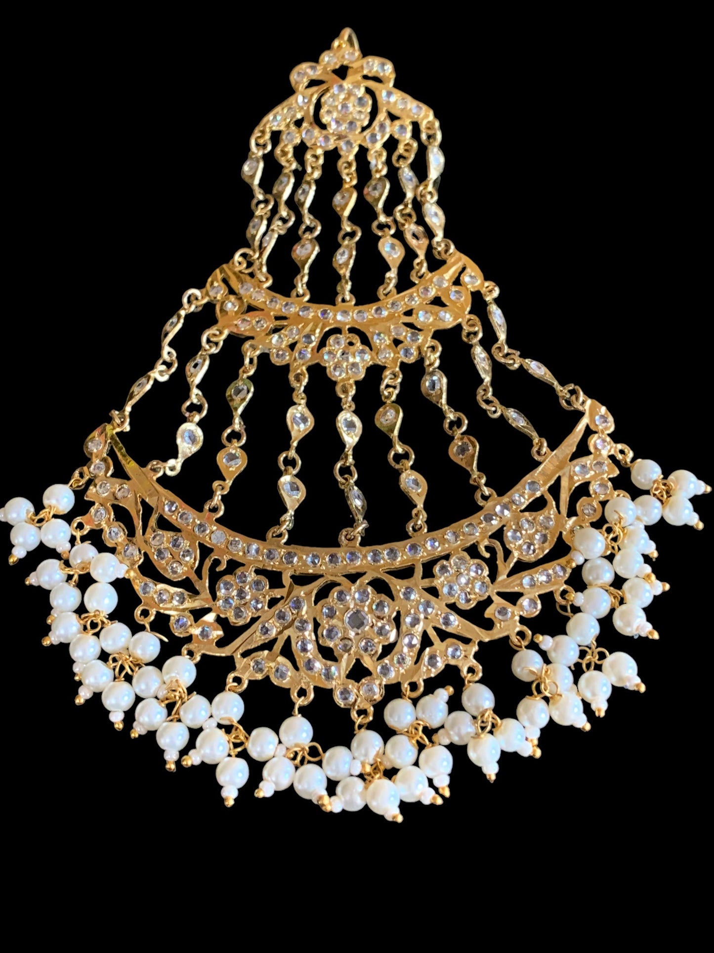 DJHR61 ANAITA Jhoomar in pearls ( SHIPS IN 1 WEEK )