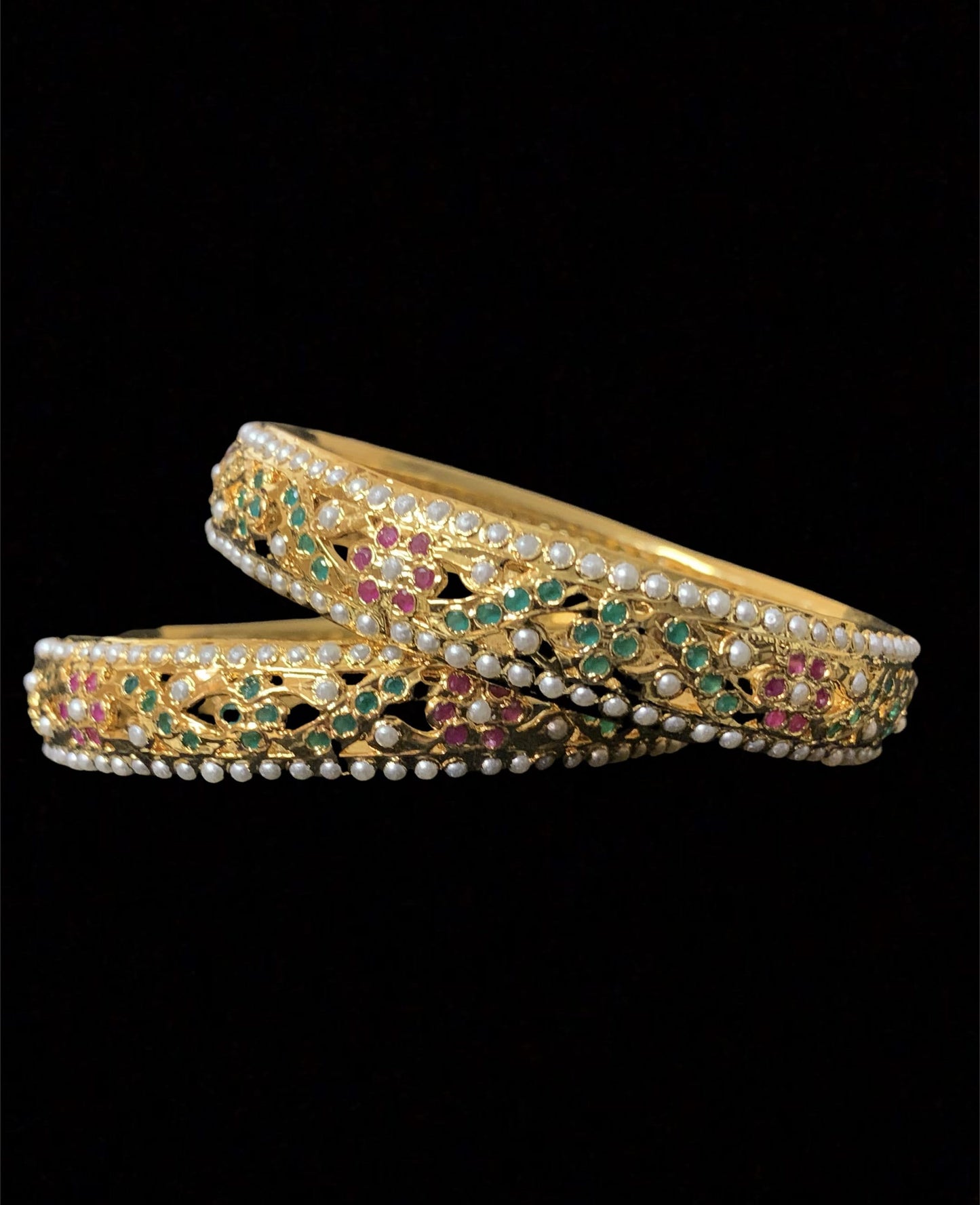 B88 Leela red green bangles ( READY TO SHIP )