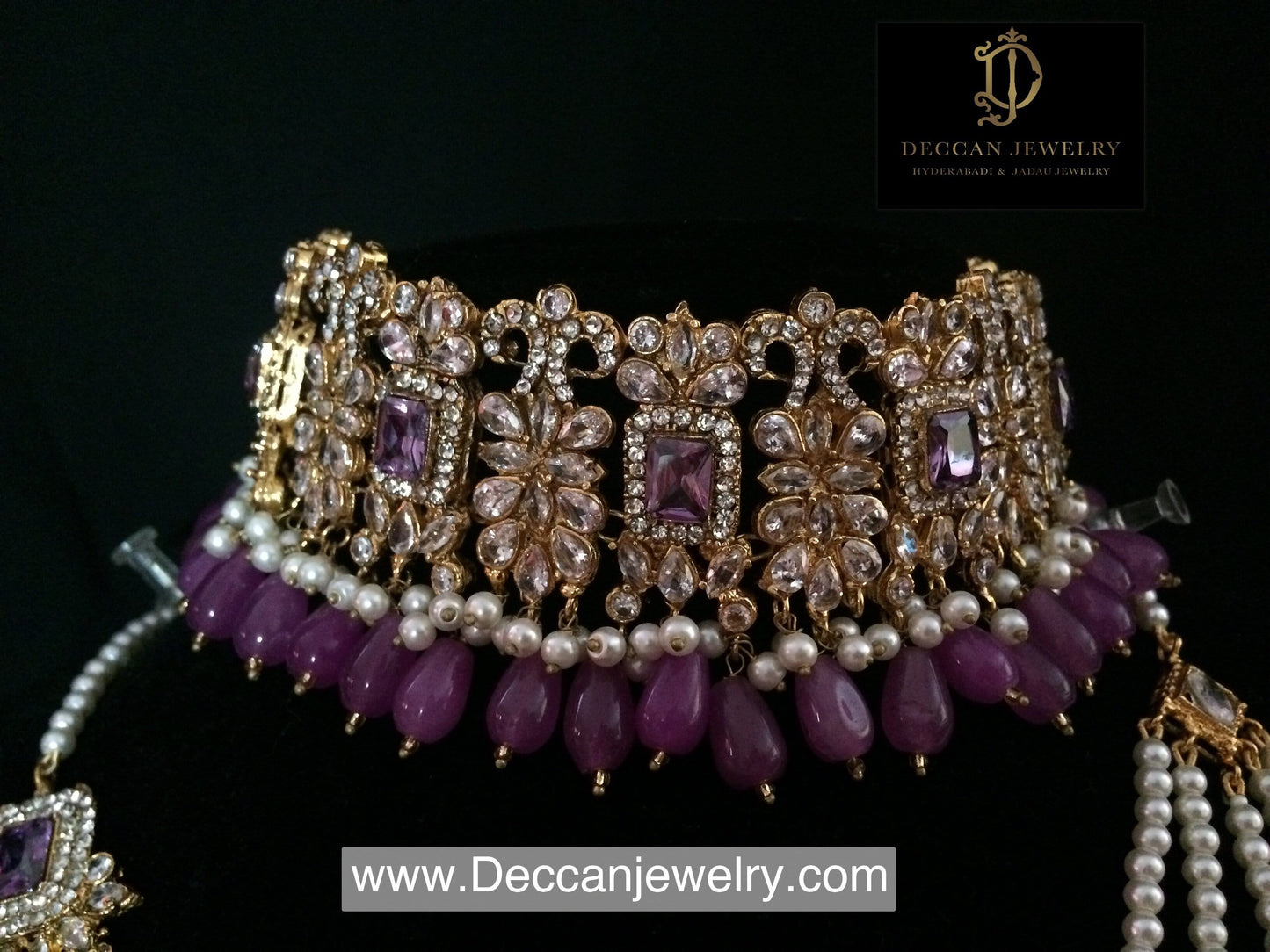 BR37 Aima  choker set (amethyst) (READY TO SHIP)  )