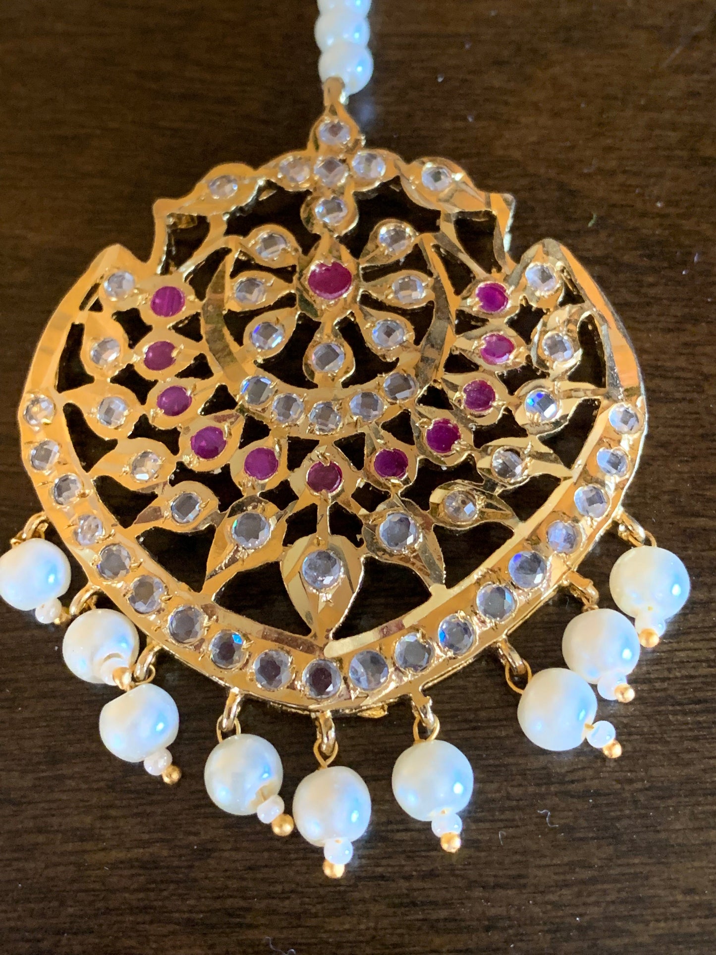 DJTK115 Shana tika / tikka In rubies ( READY TO SHIP )