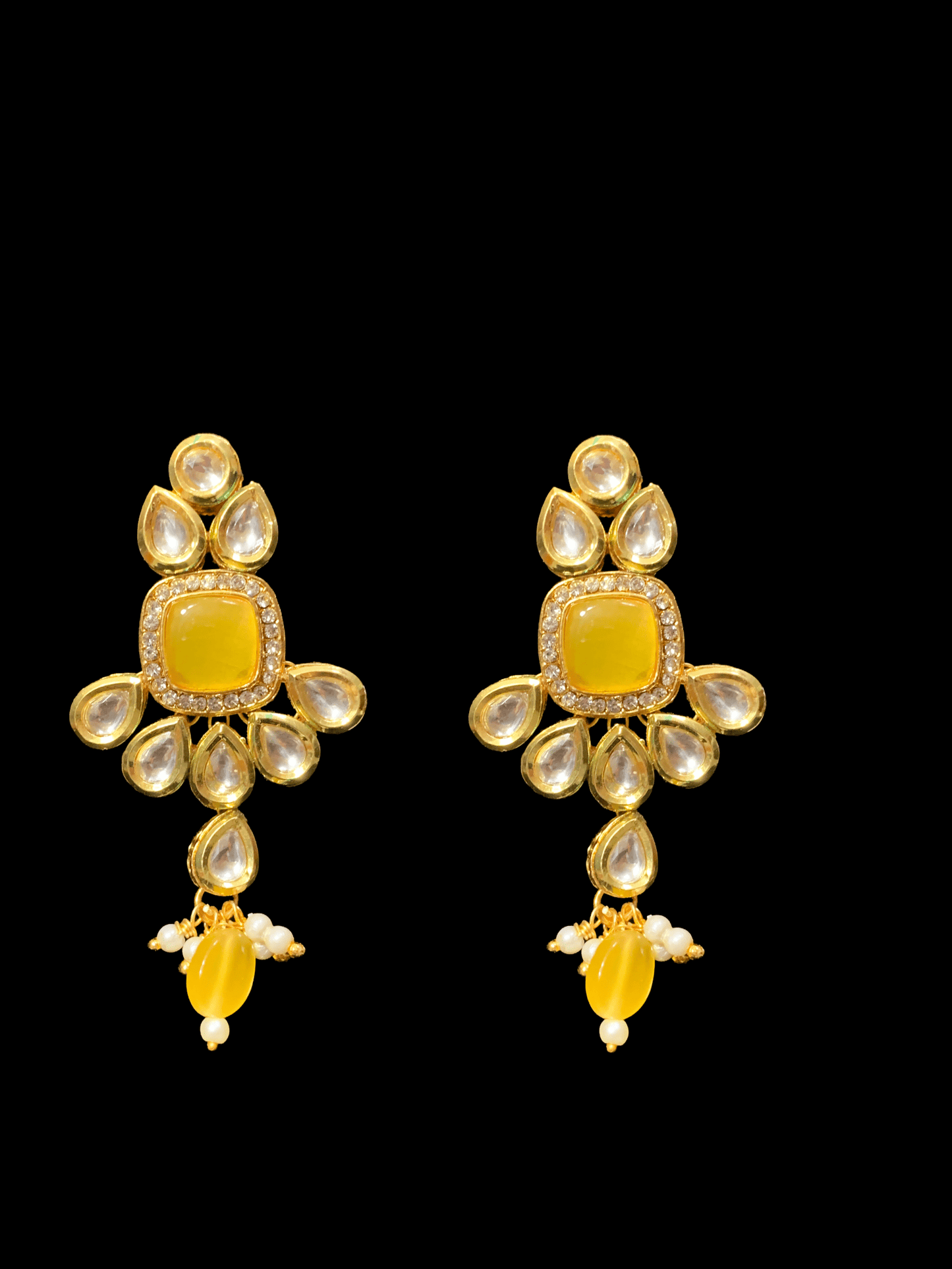 C60 Medha Kundan choker - yellow ( READY TO SHIP )