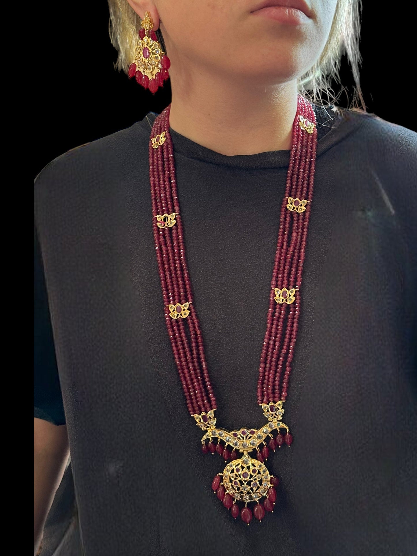 DLN15 Tanisha rani haar with earrings ( READY TO SHIP )