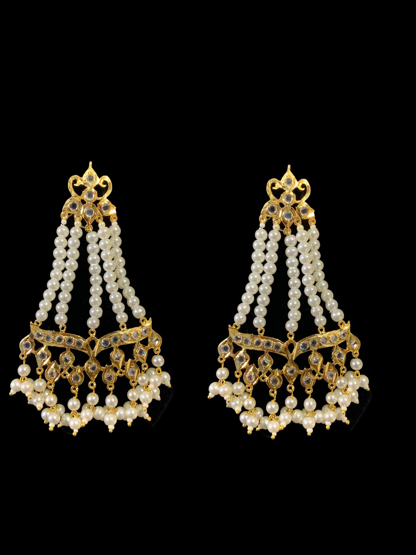 C255 Insia Hyderabadi jadavi lacha in pearls ( SHIPS IN 4 WEEKS )