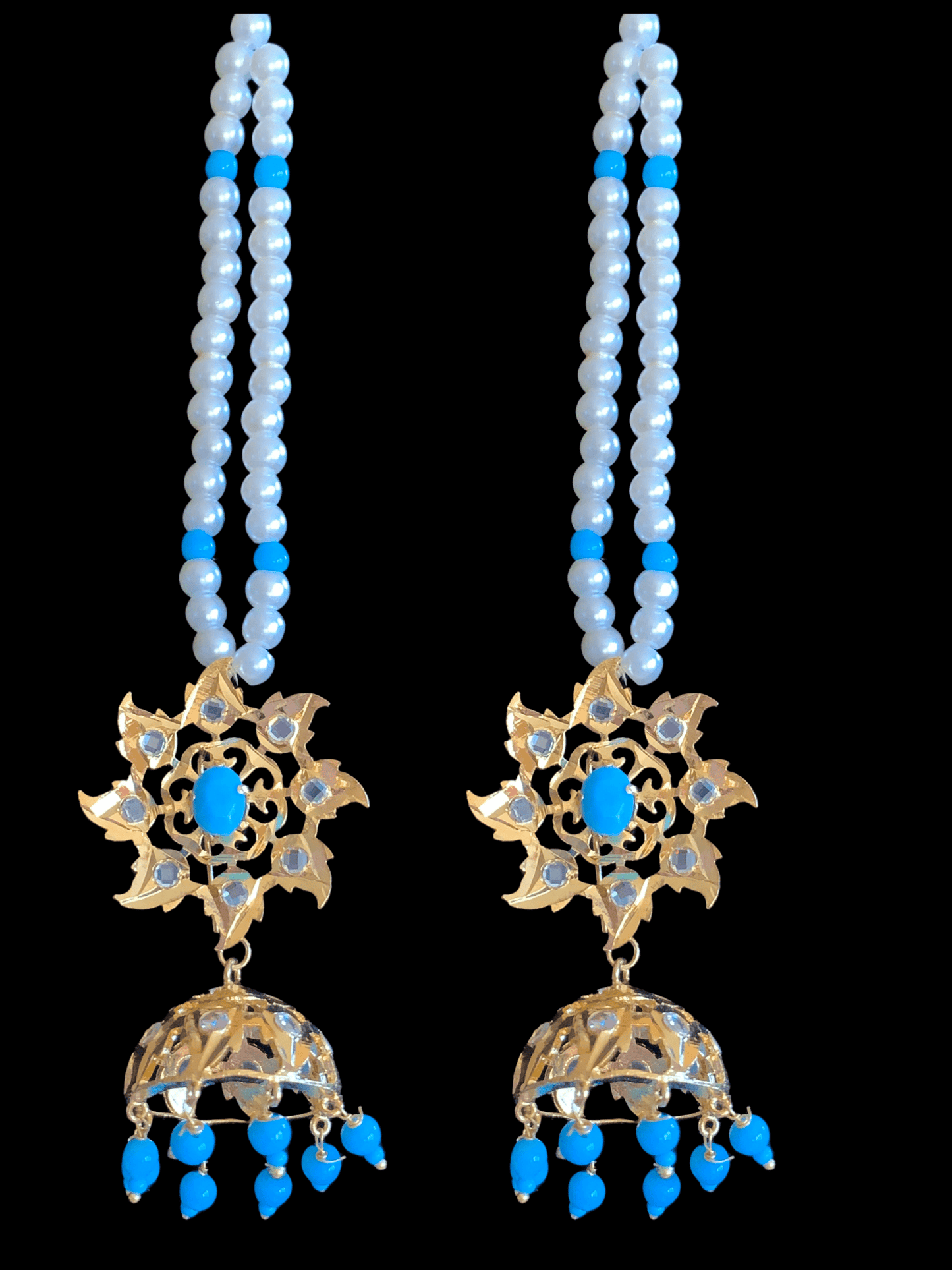 SAT22 Insia Hyderabadi satlada in turquoise or feroza ( SHIPS IN 4 WERKS )
