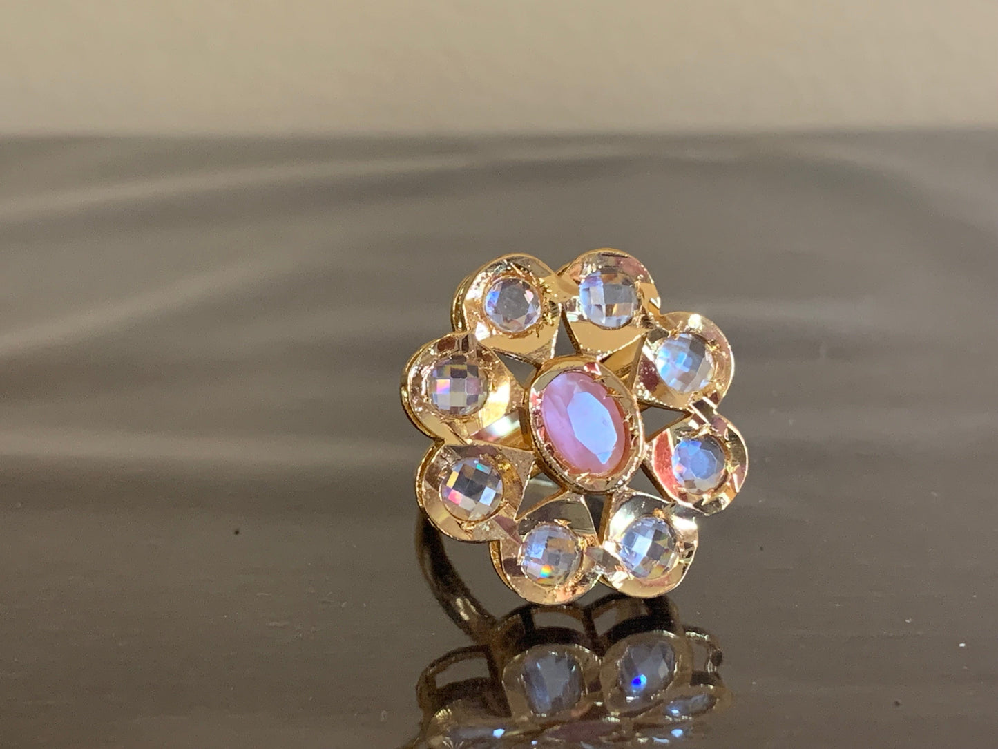 DJR45 Cz polki ring ( READY TO SHIP)