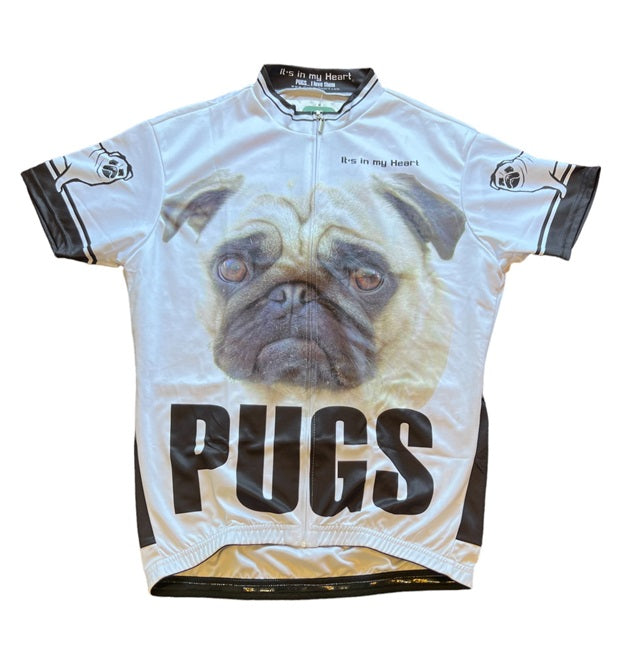 Pugs Not Drugs Men's Cycling Jersey (Small)