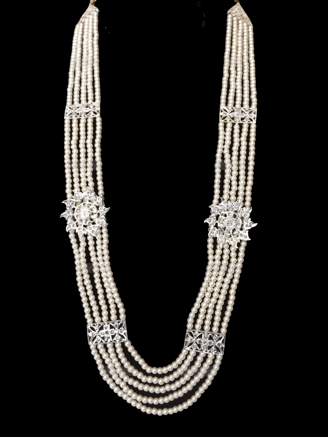 IZA silver plated long necklace with earrings (SHIPS IN 2 WEEKS )